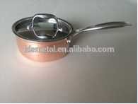 16/18cm milkpot with one handle (glass lid) professional Sauce pan Europe stytle sauce pot/casserole